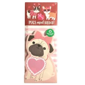Clementine Paper Frenchie-Corgi ‘Pugs & Kisses’ Notepads, Set of 2 (181305)
